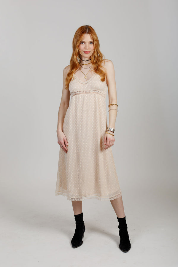 Amalie Ivory Slip Midi Dress