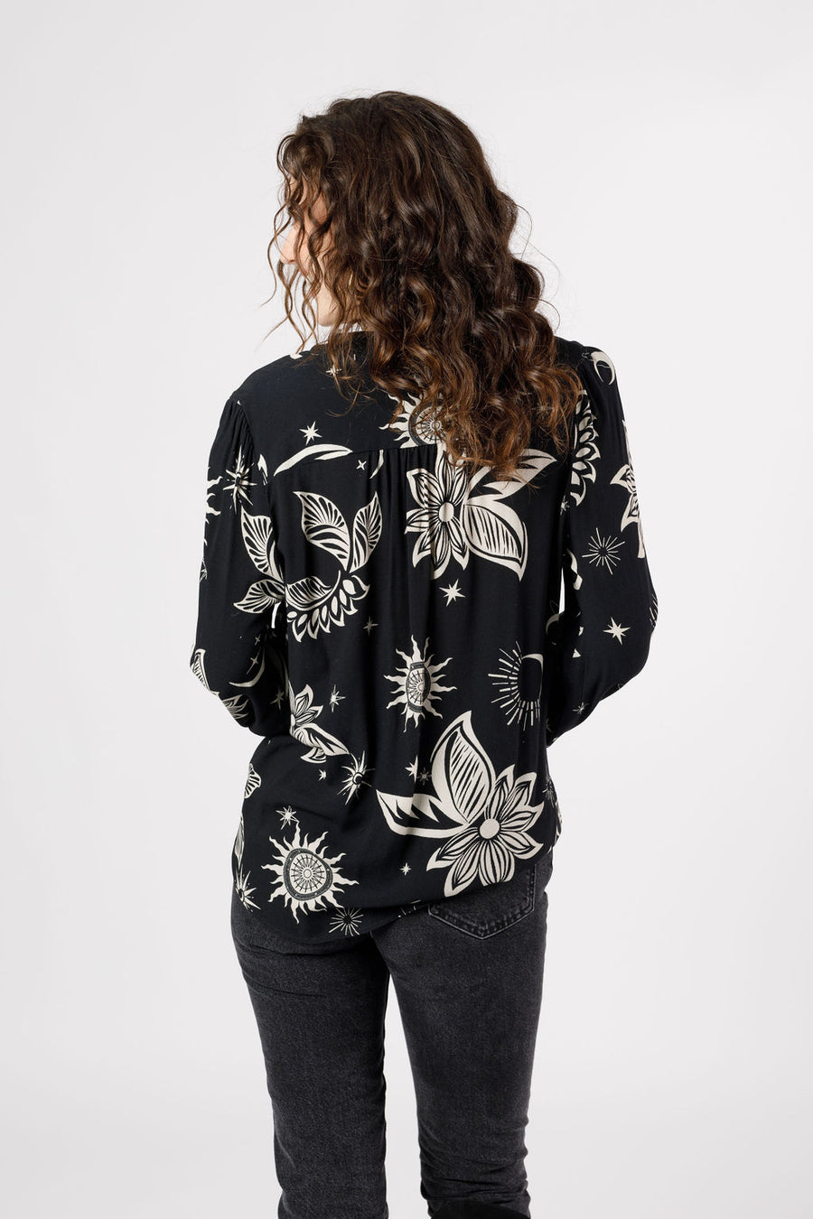 Ryder Black Celestial Long Sleeve Top