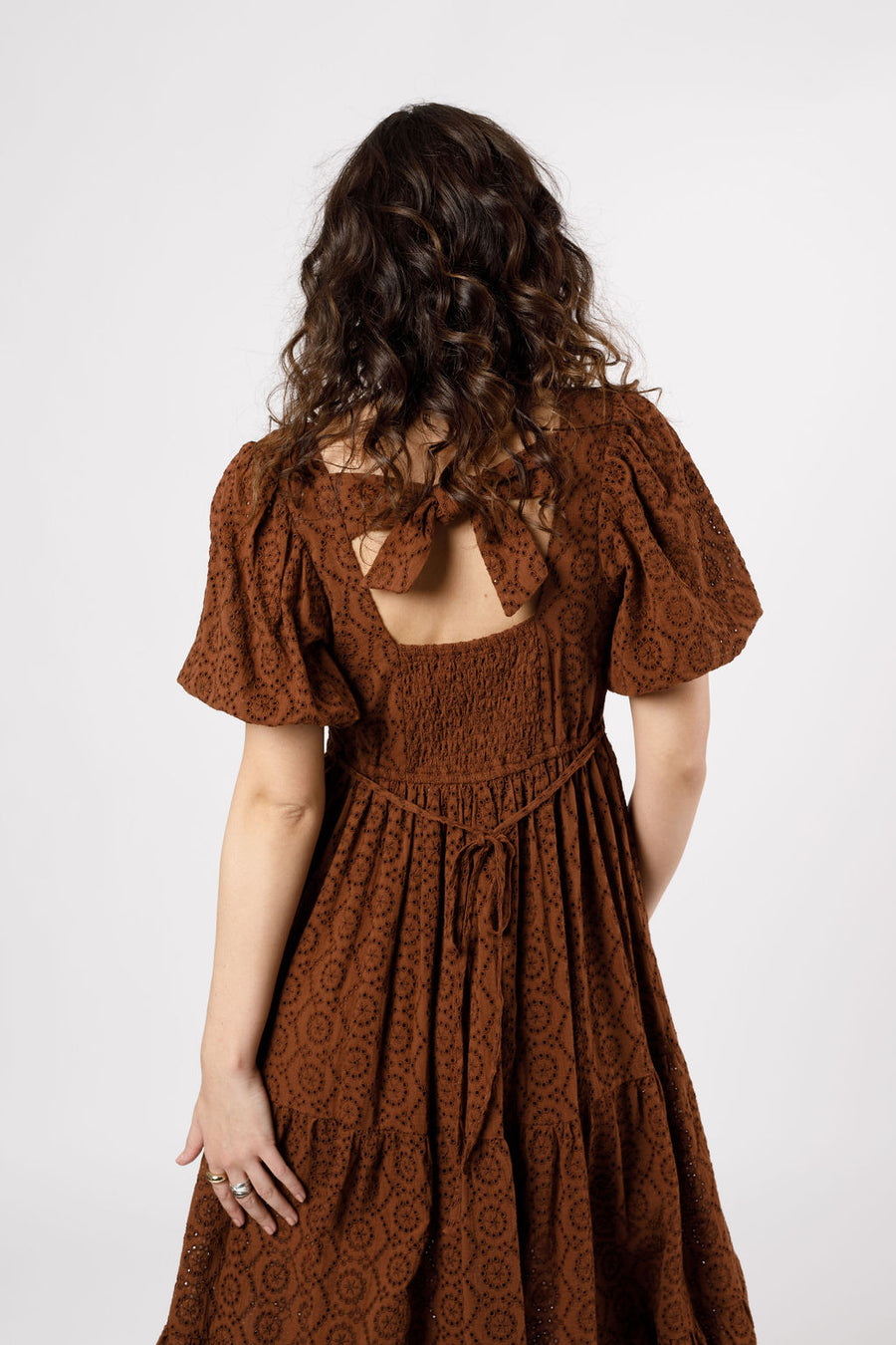 Sierra Walnut Brown Midi Dress