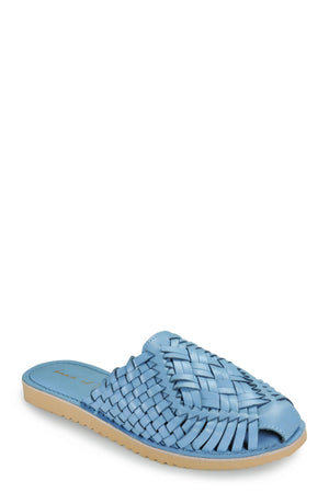 Comet Dusty Blue Woven Leather Mule
