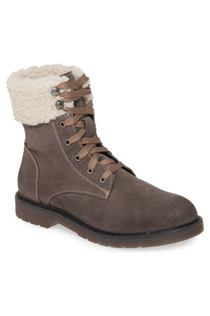 Dillon Grey Fleece Cuff Lace Up Boot Master