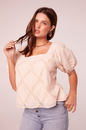 Mahika Light Tea Puff Sleeve Top