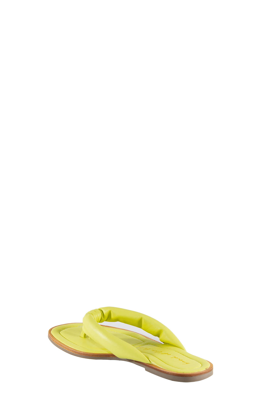 Solana Lime Leather Padded Flip Flop