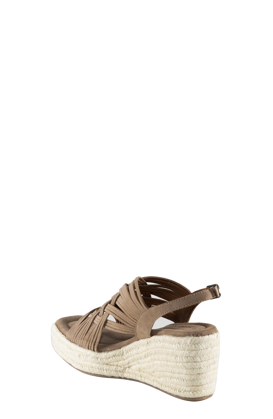 Ursa Taupe Nubuck Strappy Platform Sandal